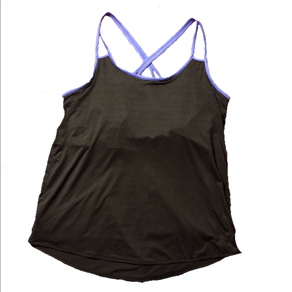 Athleta athletic strap racer back tank with bra